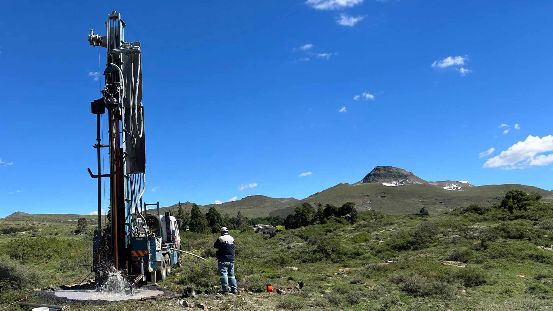 Drilling the borehole at Blaauwater